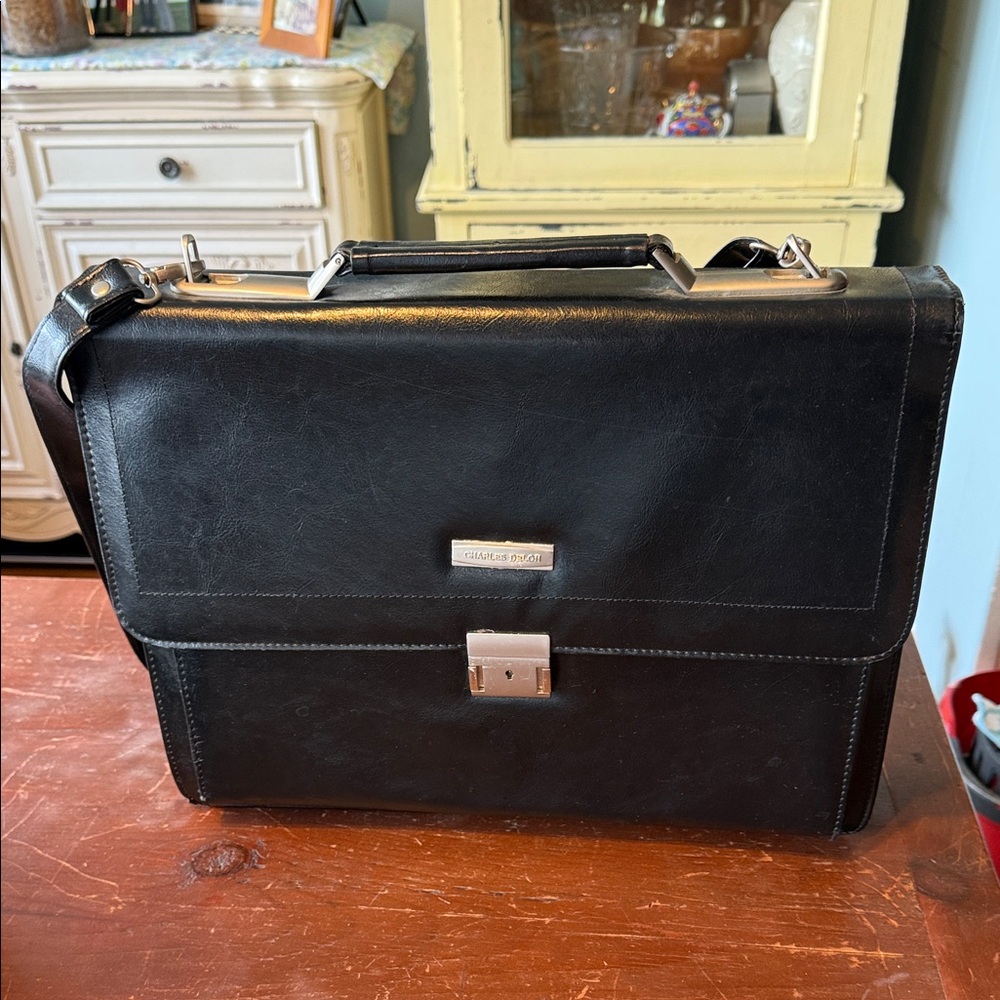 Black Leather Men's Bag - Picture 2 of 6